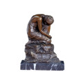 Weibliche Kunst Figur Stein Dame Bronze Skulptur Home Decor Messing Statue TPE-510/511